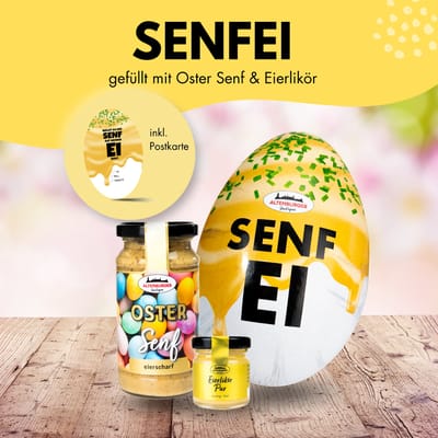 Mustard egg with Easter mustard (1x Easter mustard + 1x egg liqueur)
