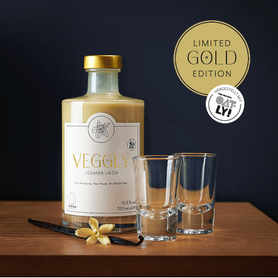 VEGGLY - Veganer Likör, GOLD-Edition, mit OATLY, handmade in Hamburg!