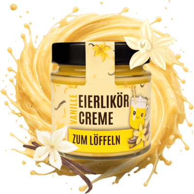 Egg liqueur cream to spoon vanilla