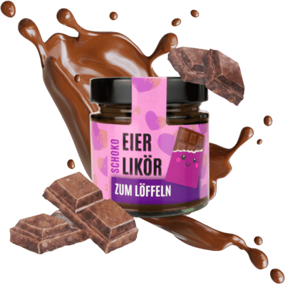Spoonful of chocolate eggnog
