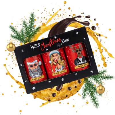 Geschenkset Weihnachten Wild Christmas Box (2x Senf + 1x Grillsauce)