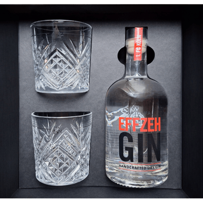 EFFZEH - 1. FC Köln Dry Gin gift set (1x gin + 2x gin glasses) - limited