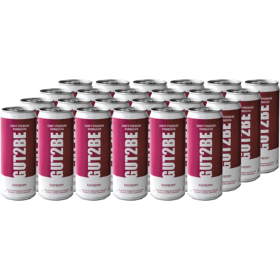 24x GUT2BE Selbstgebrautes PREMIUM-Kombucha Himbeere