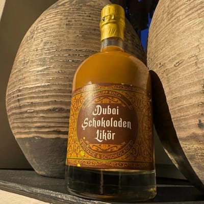 Dubai chocolate cream liqueur