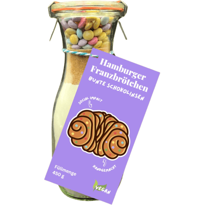 Picknickliebe Hamburger Franzbrötchen Bunte Schokolinsen - Backmischung