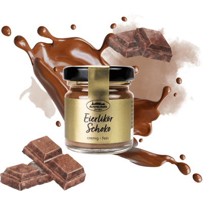 Egg liqueur chocolate mini jar