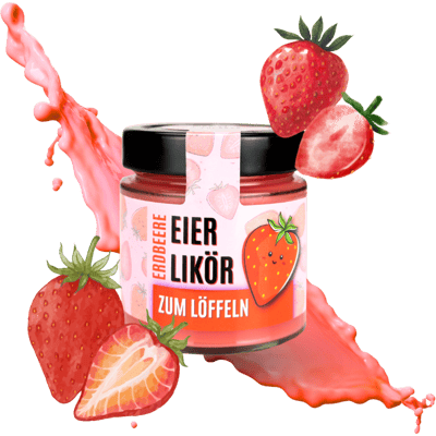 Spoonful of strawberry eggnog