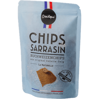 Chips de Sarrasin - La Naturelle - Buchweizen-Crêpe Chips mit Sel de Guérande