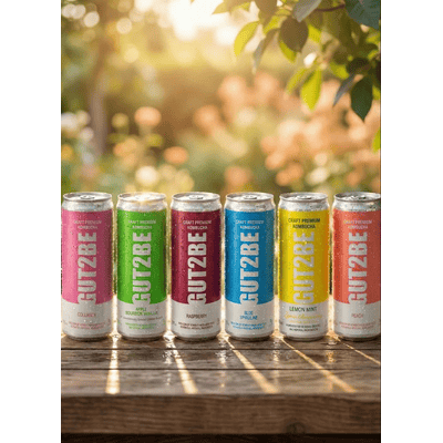 GUT2BE Daheim-Qualität ( keine Pulvermischungen ) frisch & bezaubernd - GUT2BE CRAFT PREMIUM-Kombucha fermentierter Tee 24er-Probierset Mix