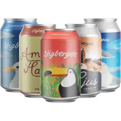 Stigbergets Craft Beer Paket (2x Hazy NEIPA + 1x Hazy Pale Ale + 1x Lager + 1x Double Hazy NEIPA)