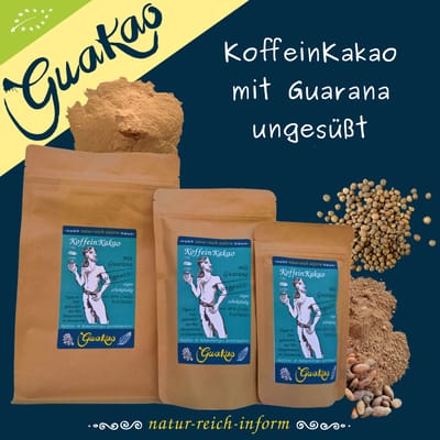GuaKao - Organic caffeine cocoa with guarana unsweetened