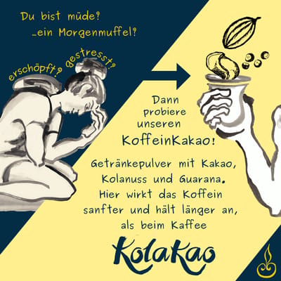 Kennenlernpaket Bio KoffeinKakao - ungesüßt (4x koffein- und kakaohaltiges Getränkepulver)