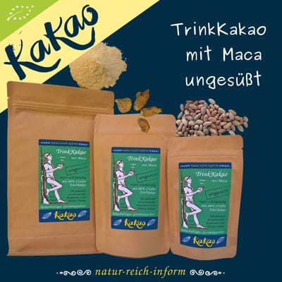 Bio TrinkKakao mit Maca - ungesüßt
