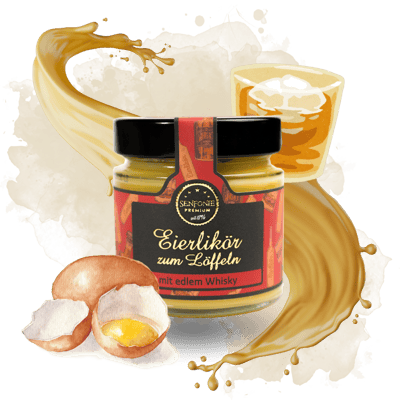 Altenburger egg liqueur with a spoonful of whisky