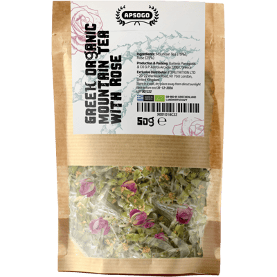 APSOGO Griechischer Bio-Bergtee mit Rosenblüten