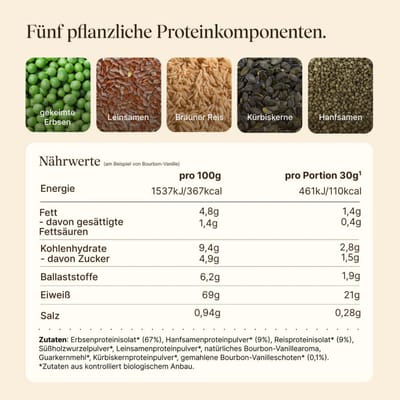 Vetain veganes Proteinpulver Vanille