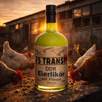 DDR Eierlikör PISTAZIE 0.5l (20%Vol) No. 5584 Schwechower F5-Transit 5