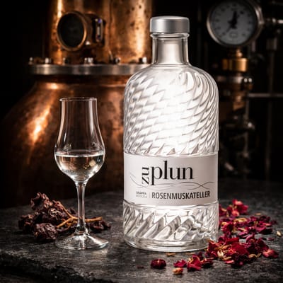About Plun Grappa Rosenmuskateller