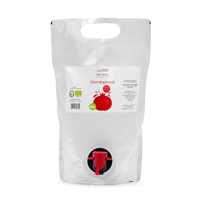 DELINIO Organic Pomegranate Juice Bag in Box