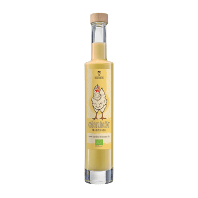 Organic egg liqueur traditional