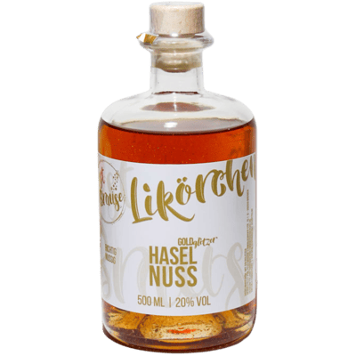 Fest Brause hazelnut liqueur with gold glitter