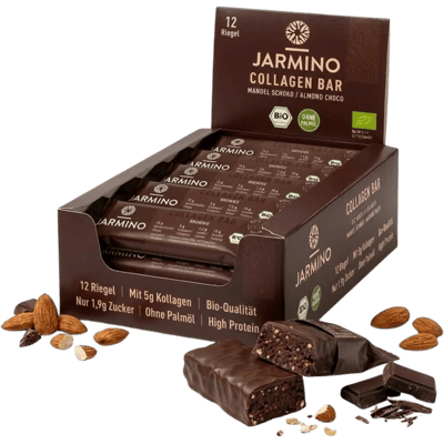 12er Tray Jarmino Kollagen Riegel Brownie