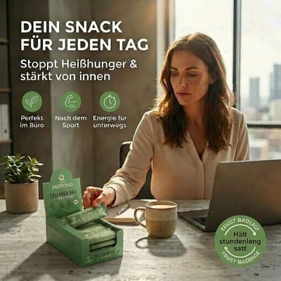 Jarmino Kollagen Riegel Matcha