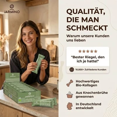 Jarmino Kollagen Riegel Matcha