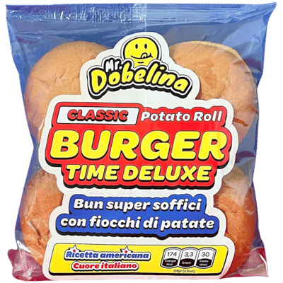 Mr. Dobelina SuperDobelone - Gemischtes Probierset (1x Classic Burger Buns Packung + 1x New England Hot Dog Buns Packung + 1x Sandwichbrot Packung + 1x Burger Salsa Sauce)