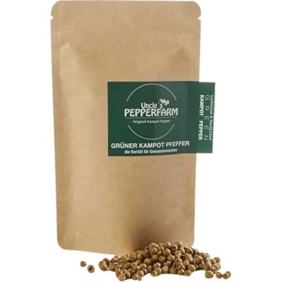 Uncle's Pepperfarm Grüner Kampot Pfeffer - Luftgetrocknet