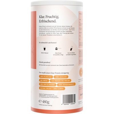 Vetain Vegan Clear Protein Eistee-Pfirsich