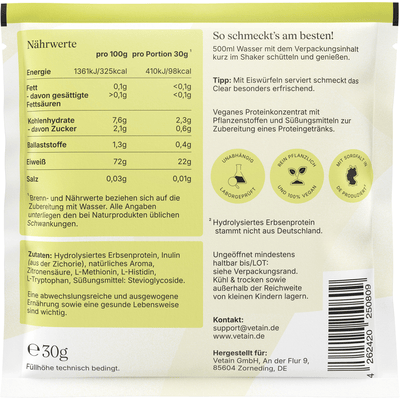 Vetain Vegan Clear Protein Holunderblüte