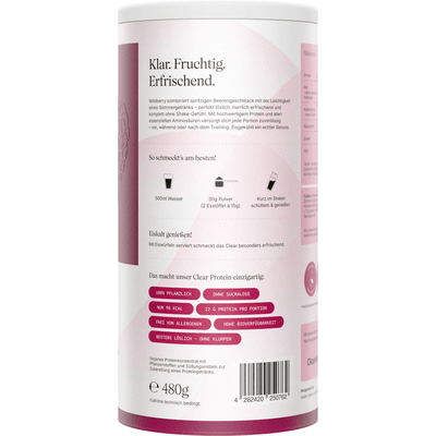 Vetain Vegan Clear Protein Wildberry