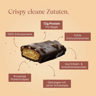 Vetain CRISPY Vegan Protein Bar Peanut