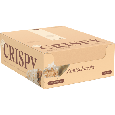 12er Tray Vetain CRISPY Vegan Protein Bar Zimtschnecke