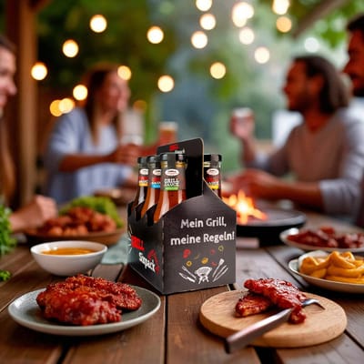 Grill Sixpack gefüllt mit 6 Grillsaucen