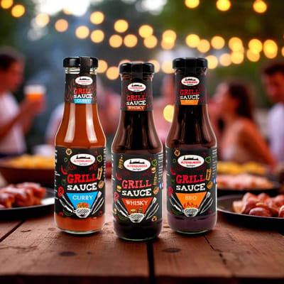 Grill Sixpack gefüllt mit 6 Grillsaucen
