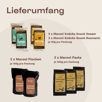 Maroni "Rundum glücklich Paket" (4x Cracker + 3x Pasta + 2x Flocken)