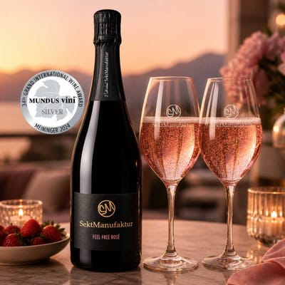 SM SektManufaktur Feel Free Rosé - Alkoholfreie Alternative zu Sekt