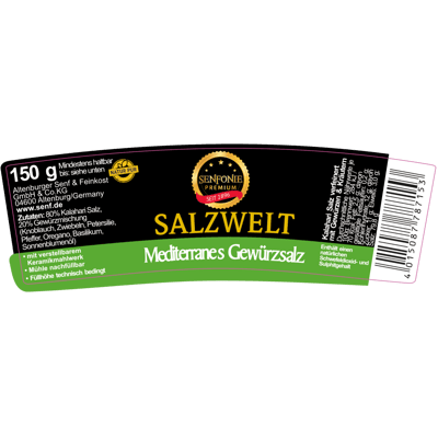 Mediterranes Gewürzsalz Mühle