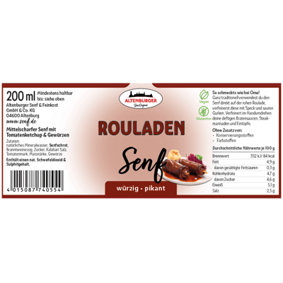 Rouladen Senf