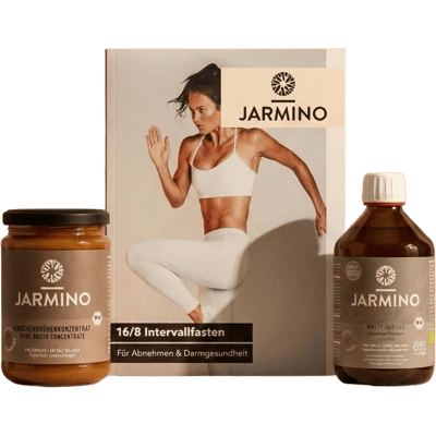 Jarmino Intervallfasten Paket (1x Knochenbrühenkozentrat + 1x Probiotika + 1x Fastenplan inkl. Rezepten)