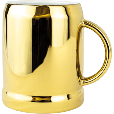 LOGOKrug Kaffeekrügerl Schatzsucher Gold