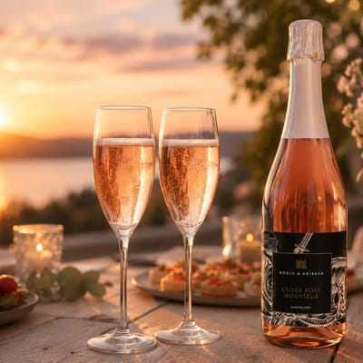 König & Krieger Cuvée Rosé Mousseux - non-alcoholic alternative to sparkling wine