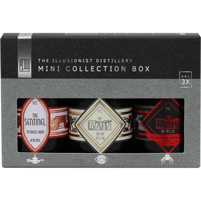 The Illusionist Distillery Mini Collection Box (2x Illusionist Gin + 1x Sentinel Rum)