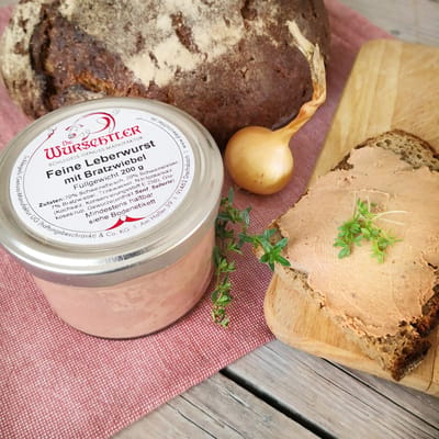 Die Wurschtler Feine Leberwurst mit Bratzwiebel