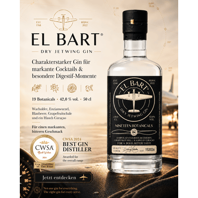 EL BART Dry JetWing Gin - London Dry Gin
