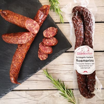 Die Wurschtler Salami Rosmarino - Schlegels Italiener mit Rosmarin