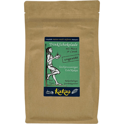 Organic Drinking Chocolate with Maca & Carob - Unsweetened