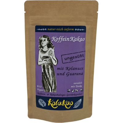Kolakao - Bio KoffeinKakao mit Kolanuss und Guarana - ungesüßt